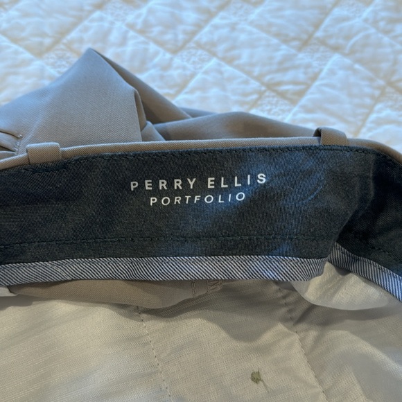 Vintage Perry Ellis Portfolio Pleated Dress Pants 40x30 - Picture 3 of 6